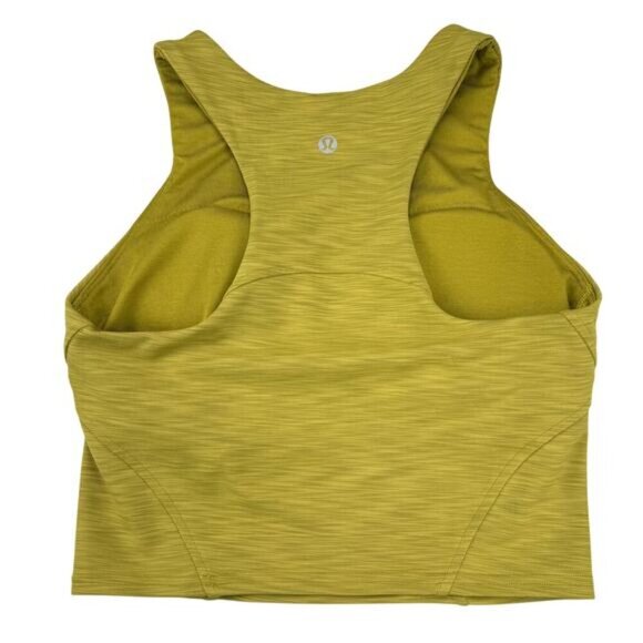 LULULEMON Invigorate Training Tank Top Sz 4 Heathered Auric Gold - Picture 3 of 5